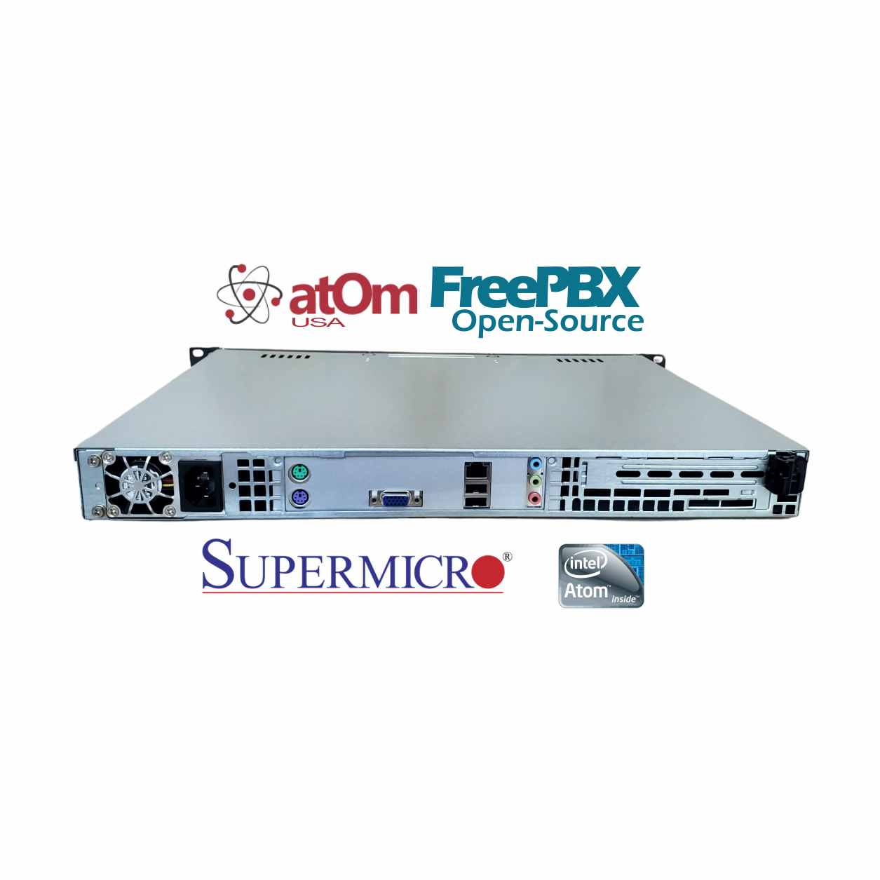 ATOM C512-4 FreePBX Open Source Asterisk Intel Business Rack PBX