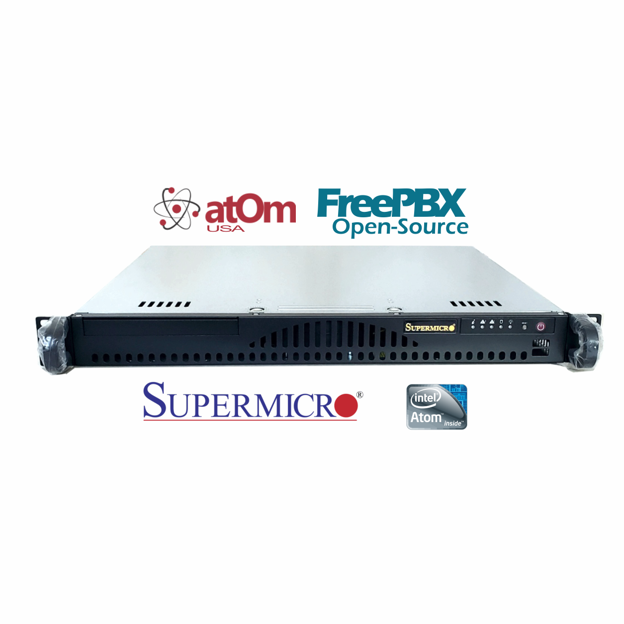 ATOM C512-8 FreePBX Open Source Asterisk Intel Atom Business Rack PBX