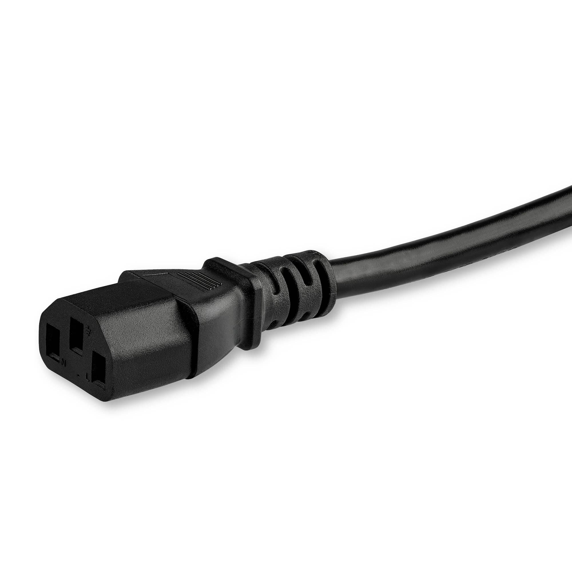 Startech PXTR10115 Power Cord - Right-Angle NEMA 5-15P to C13 - 15 ft.