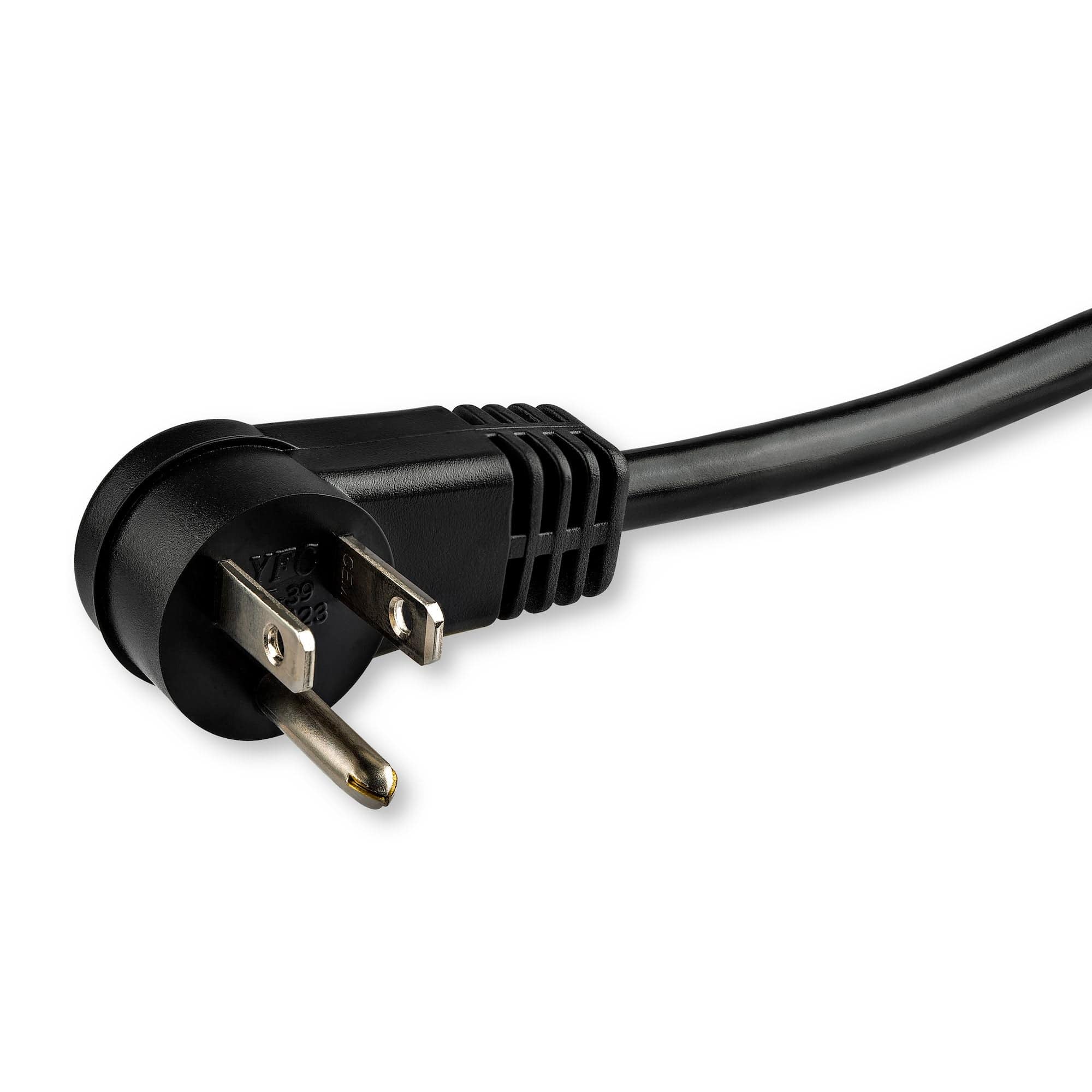 Startech PXTR10115 Power Cord - Right-Angle NEMA 5-15P to C13 - 15 ft.