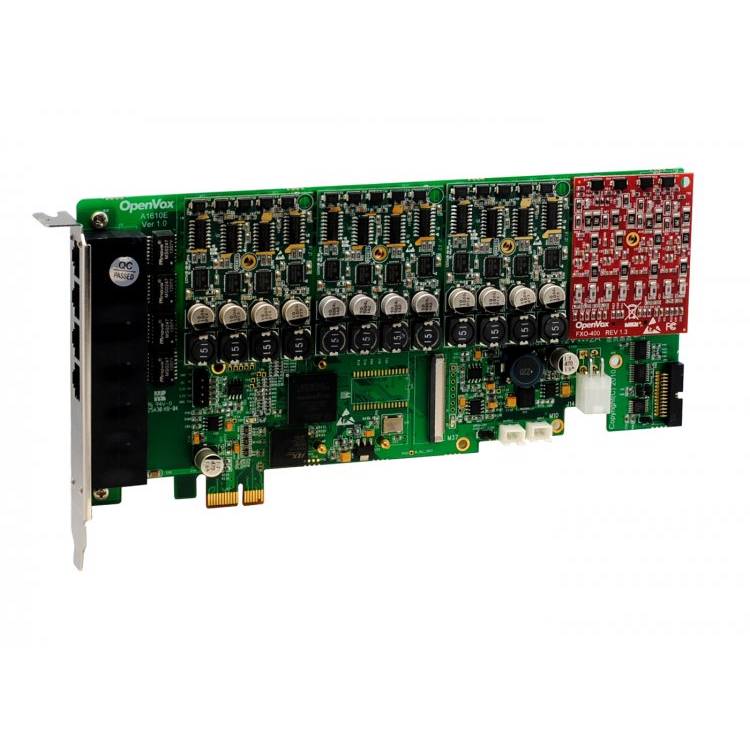 OpenVox A1610E31 16 Port Analog PCI-E Card 3 FXS400 1 FXO400