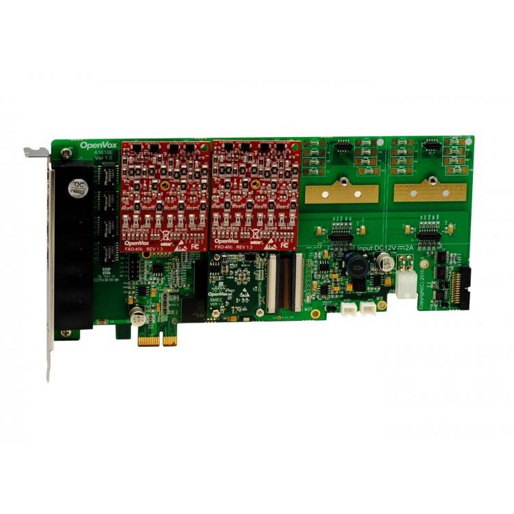 OpenVox AE1610E02 16 Port Analog PCI-E Card 0 FXS400 2 FXO400 w EC2032