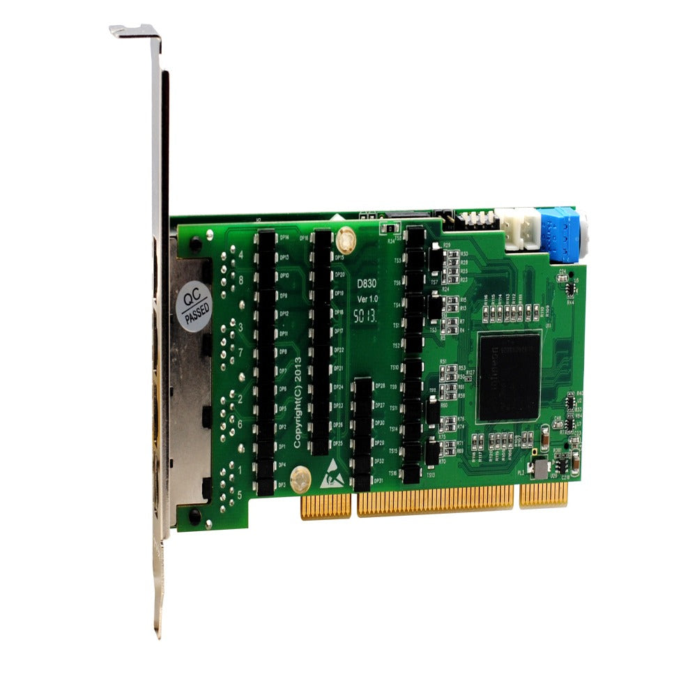 OpenVox DE830P 8 Port T1 E1 J1 PRI PCI Card w EC2256 Echo Module Low Profile Adv