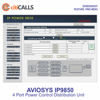 Aviosys IP9850 4 Port Web Power Distribution Controller Switch Unit PDU w Auto-Ping