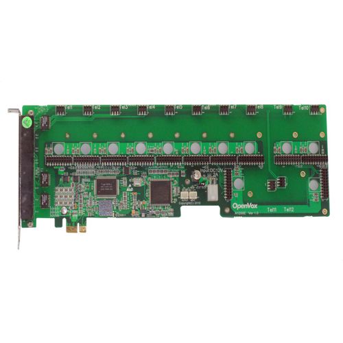 OpenVox A1200E 12 Port Analog PCI-E Base Card, No Modules