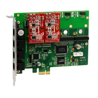 OpenVox A400E02 4 Port Analog PCI-E card + 0 FXS + 2 FXO