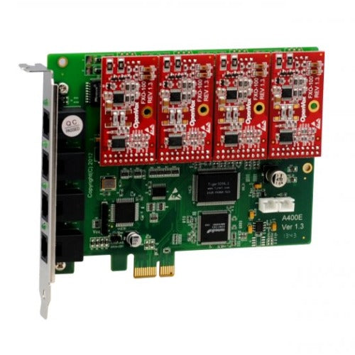 OpenVox A400E04 4 Port Analog PCI-E card + 0 FXS + 4 FXO