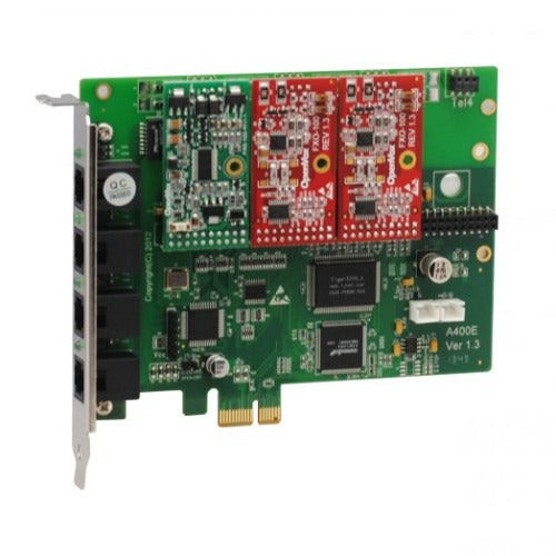OpenVox A400E12 4 Port Analog PCI-E card + 1 FXS + 2 FXO