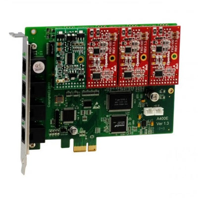 OpenVox A400E13 4 Port Analog PCI-E card + 1 FXS + 3 FXO
