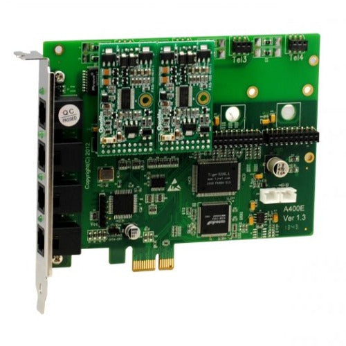 OpenVox A400E20 4 Port Analog PCI-E card + 2 FXS + 0 FXO