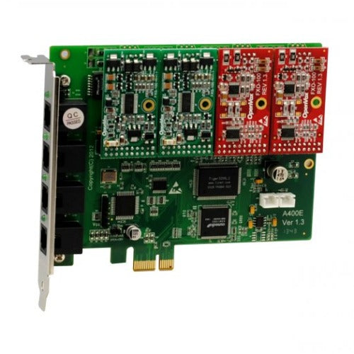 OpenVox A400E22 4 Port Analog PCI-E card + 2 FXS + 2 FXO