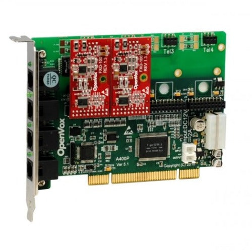 OpenVox A400P02 4 Port Analog PCI card + 0 FXS + 2 FXO