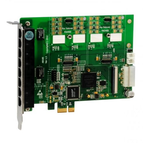 OpenVox AE810E 8 Port Analog PCI-E card base board w EC2032