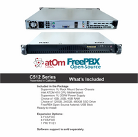 ATOM C512-4 FreePBX Open Source Asterisk Intel Business Rack PBX