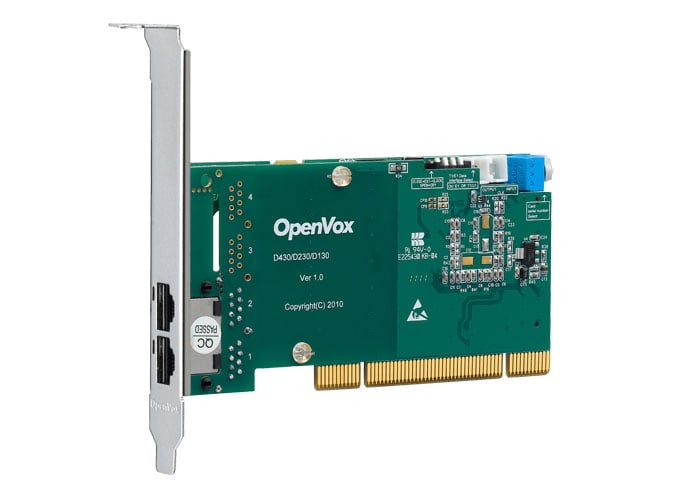 OpenVox DE230P Dual Span T1 E1 J1 PRI PCI Card w Echo EC2064 Module Low Profile Adv