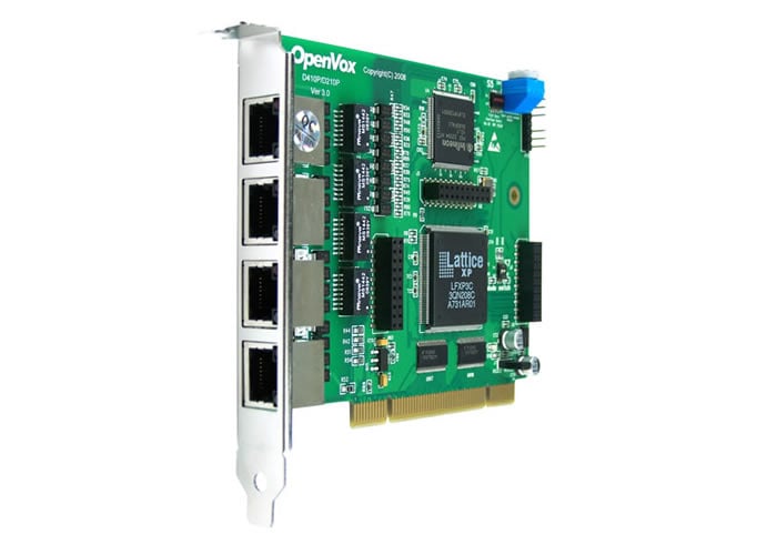OpenVox DE410P 4 Port T1/E1/J1 PRI PCI card + EC100-128 module