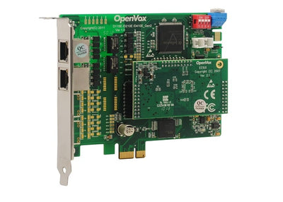 OpenVox DE210E 2 Port T1/E1/J1 PRI PCI-E card + EC100-64 module