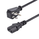 Startech PXTF10110 10ft (3m) Computer Power Cord, Flat NEMA 5-15P to C13, 10A 125V, 18AWG, Black Replacement AC Power Cord, Printer Power Cord, PC Power Supply Cable, Monitor Power Cable - UL Listed