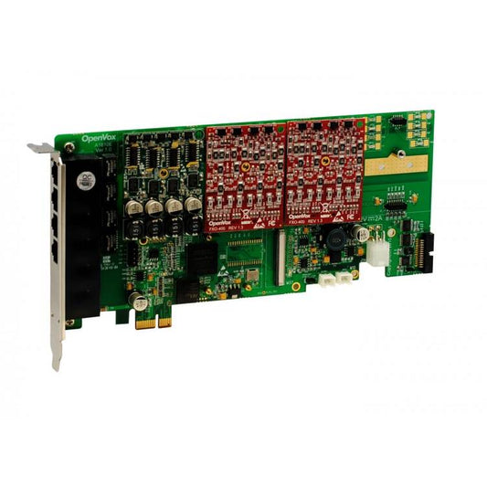 OpenVox A1610E12 16 Port Analog PCI-E Card 1 FXS400  2 FXO400