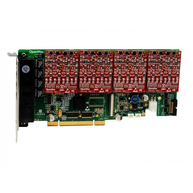 OpenVox A1610P04 16 Port Analog PCI Card 0 FXS400 4 FXO400