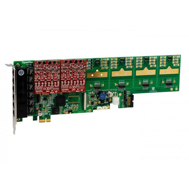 OpenVox A2410E02 24 Port Analog PCI-E Card 0 FXS400 2 FXO400