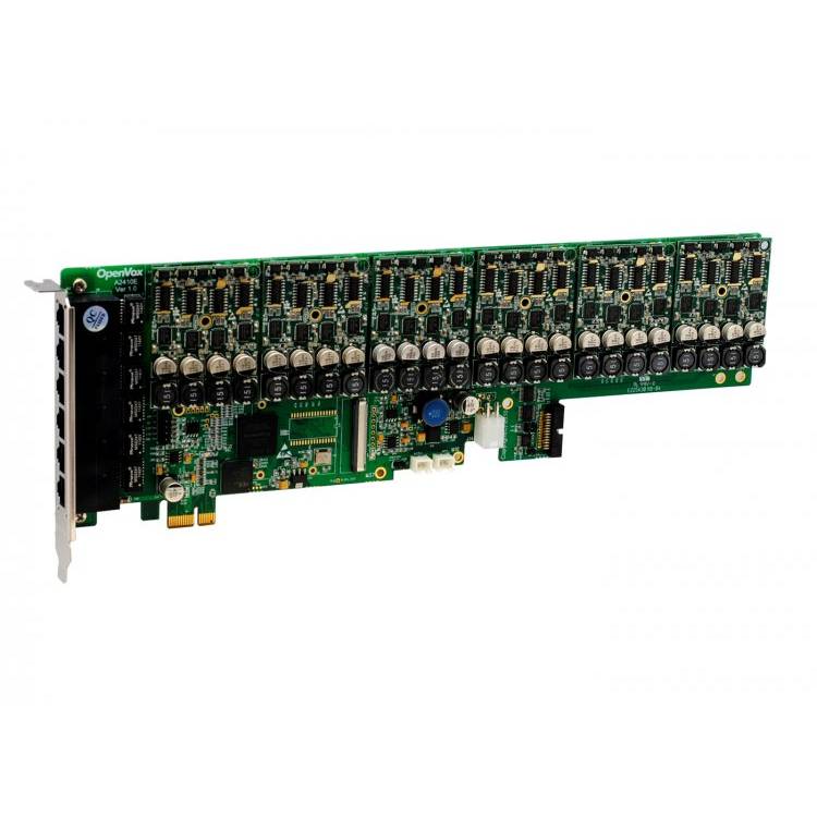 OpenVox A2410E60 24 Port Analog PCI-E Card 6 FXS400 0 FXO400