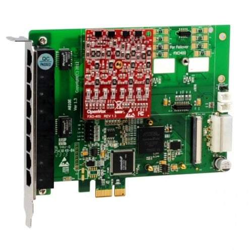 OpenVox A810E01 8 Port Analog PCI-E card base board + 0 FXS400 + 1 FXO400