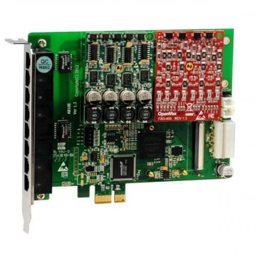 OpenVox A810E11 8 Port Analog PCI-E card base board + 1 FXS400 + 1 FXO400