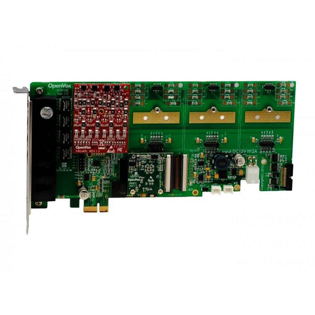 OpenVox AE1610E01 16 Port Analog PCI-E Card 0 FXS400  1 FXO400  w EC2032