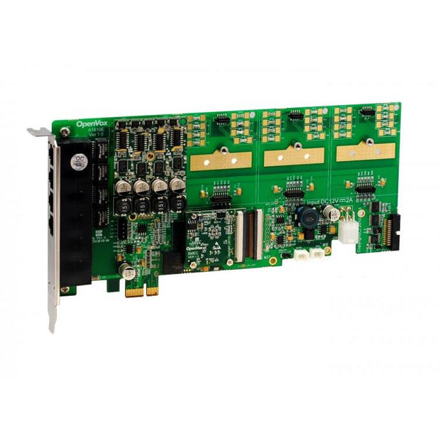 OpenVox AE1610E10 16 Port Analog PCI-E Card 1 FXS400  0 FXO400  w EC2032