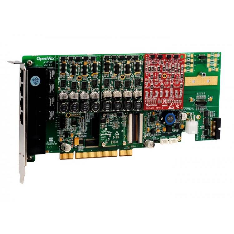 OpenVox AE1610P21 16 Port Analog PCI Card 2 FXS400 1 FXO400 w EC2032
