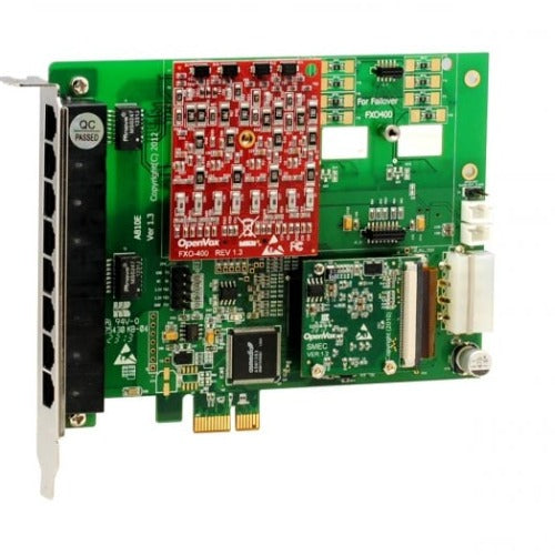 OpenVox AE810E01 8 Port Analog PCI-E card base board 0 FXS400 1 FXO400 w EC2032
