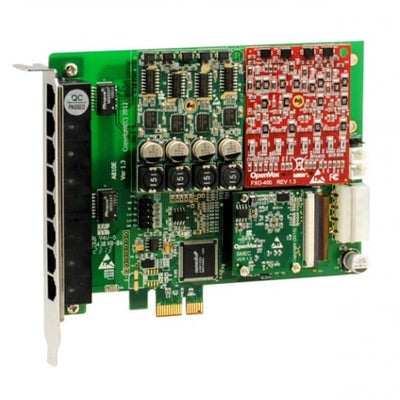 OpenVox AE810E11 8 Port Analog PCI-E card base board 1 FXS400 1 FXO400 w EC2032
