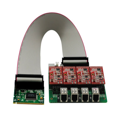 OpenVox A400M04 4 Port Analog Mini-PCI card + 0 FXS + 4 FXO