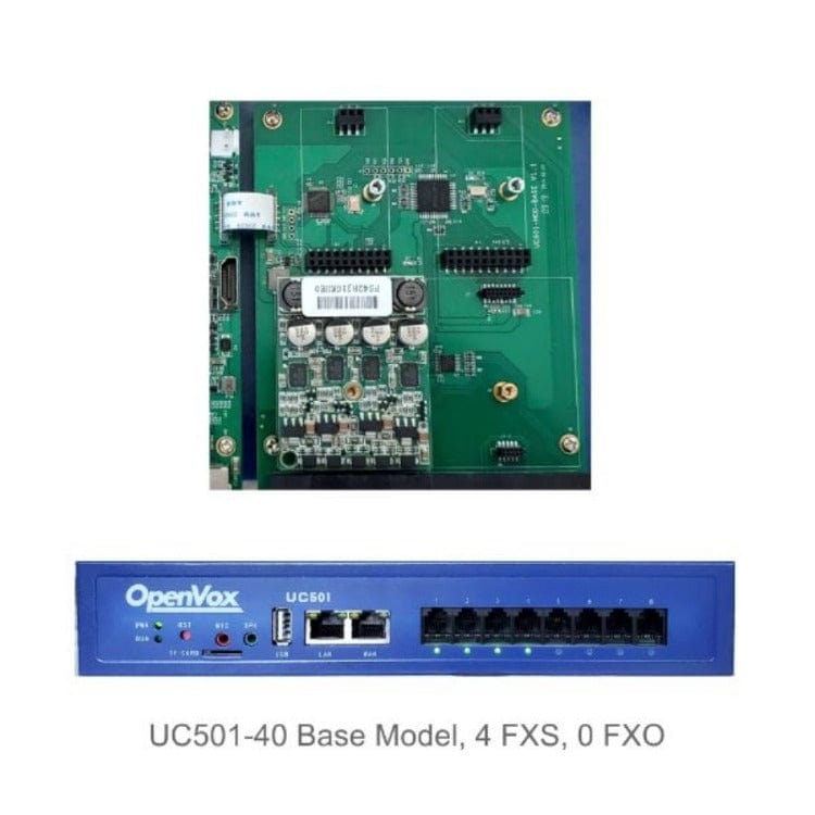 UC501-40 FreePBX Mini UC  IP PBX 800 Ext 300 Calls 4 FXS 0 FXO